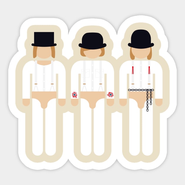 Three droogies Sticker by viktorhertz